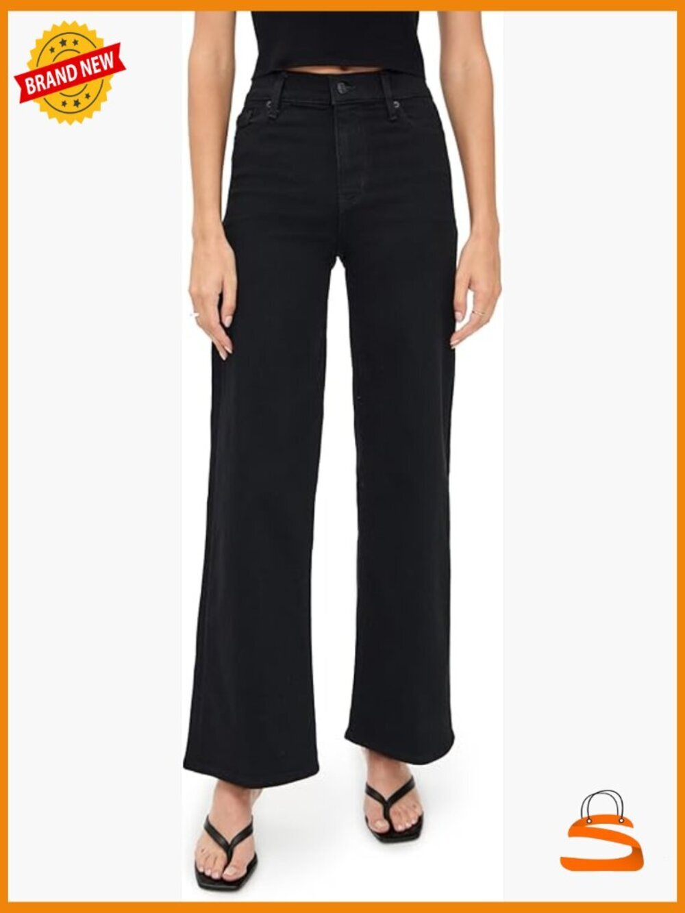 High Rise Bootcut Stretch Denim Palazzo Jeans Size 27